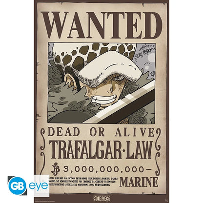 🗡️🏴‍☠️ One Piece – Wanted Trafalgar Law (Wano) – Poster 91 x 61 cm 🏴‍☠️🗡️