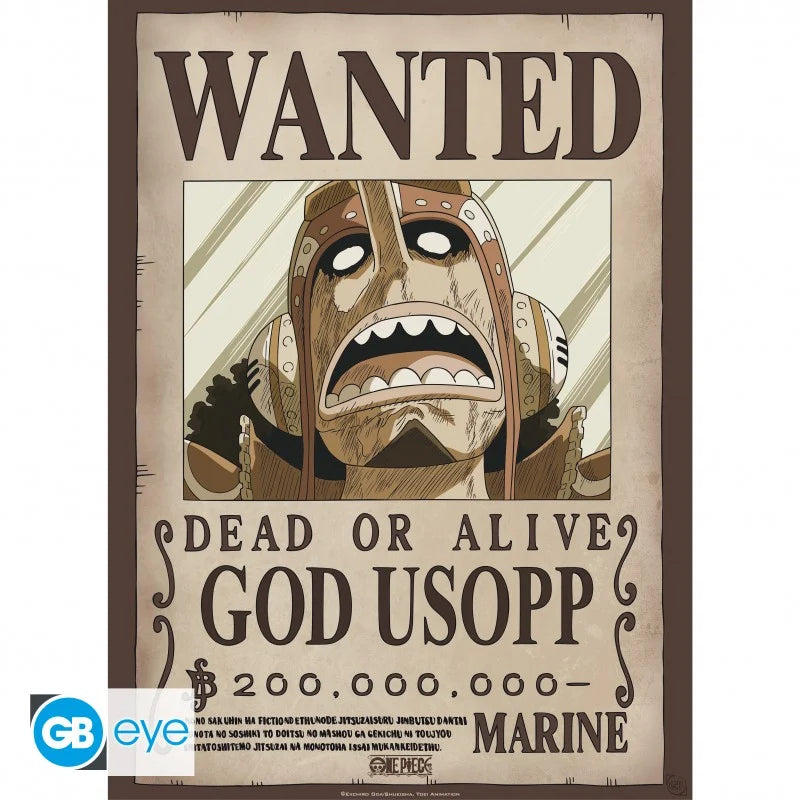 🗞️🏴‍☠️ One Piece – Wanted Usopp & Franky – Nouvelles primes – Set de 2 posters 52 x 38 cm 🏴‍☠️⚙️