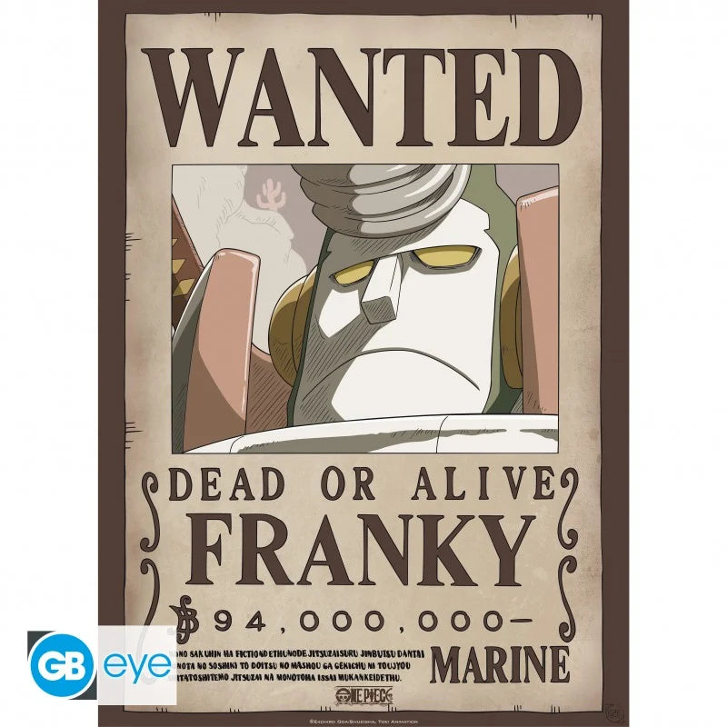 🗞️🏴‍☠️ One Piece – Wanted Usopp & Franky – Nouvelles primes – Set de 2 posters 52 x 38 cm 🏴‍☠️⚙️