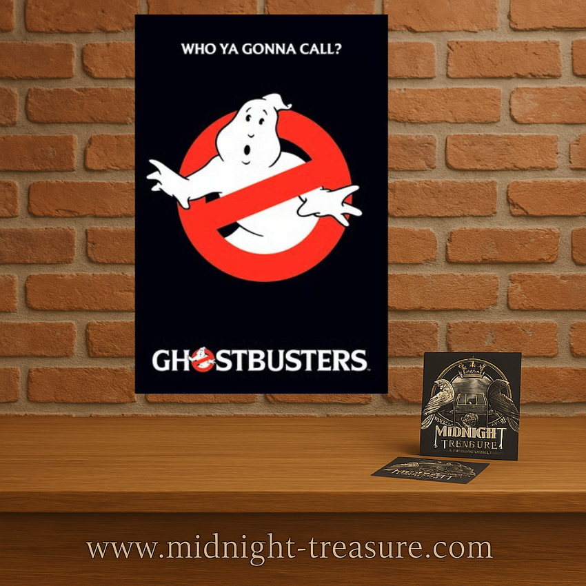 Poster S.O.S. Fantômes – Logo Ghostbusters – 91 x 61 cm. Illustration du logo culte avec le fantôme et le symbole interdit.