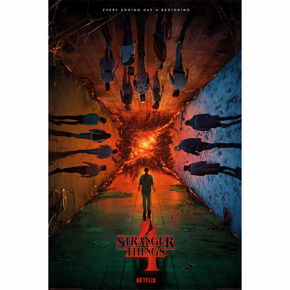 🩸⚡ Stranger Things – Every Ending Has A Beginning (Saison 4) – Maxi Poster 91 x 61 cm ⚡🩸