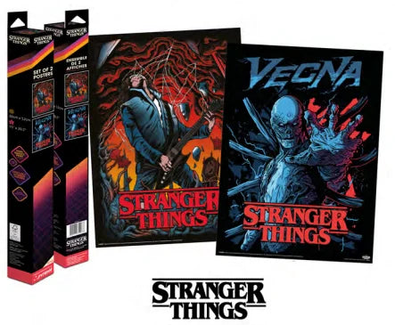 🩸⚡ Stranger Things – Vecna & Eddie – Set de 2 Posters 52 x 38 cm ⚡🩸