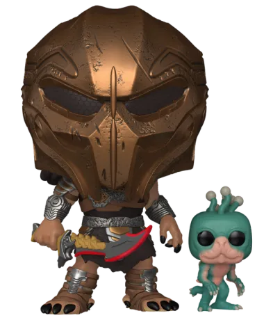 Funko Pop! Predator: Badlands – Dek with Bud (N°1932), duo alien avec casque tribal et créature compagnon. Une pièce détaillée parfaite pour les fans de Predator.