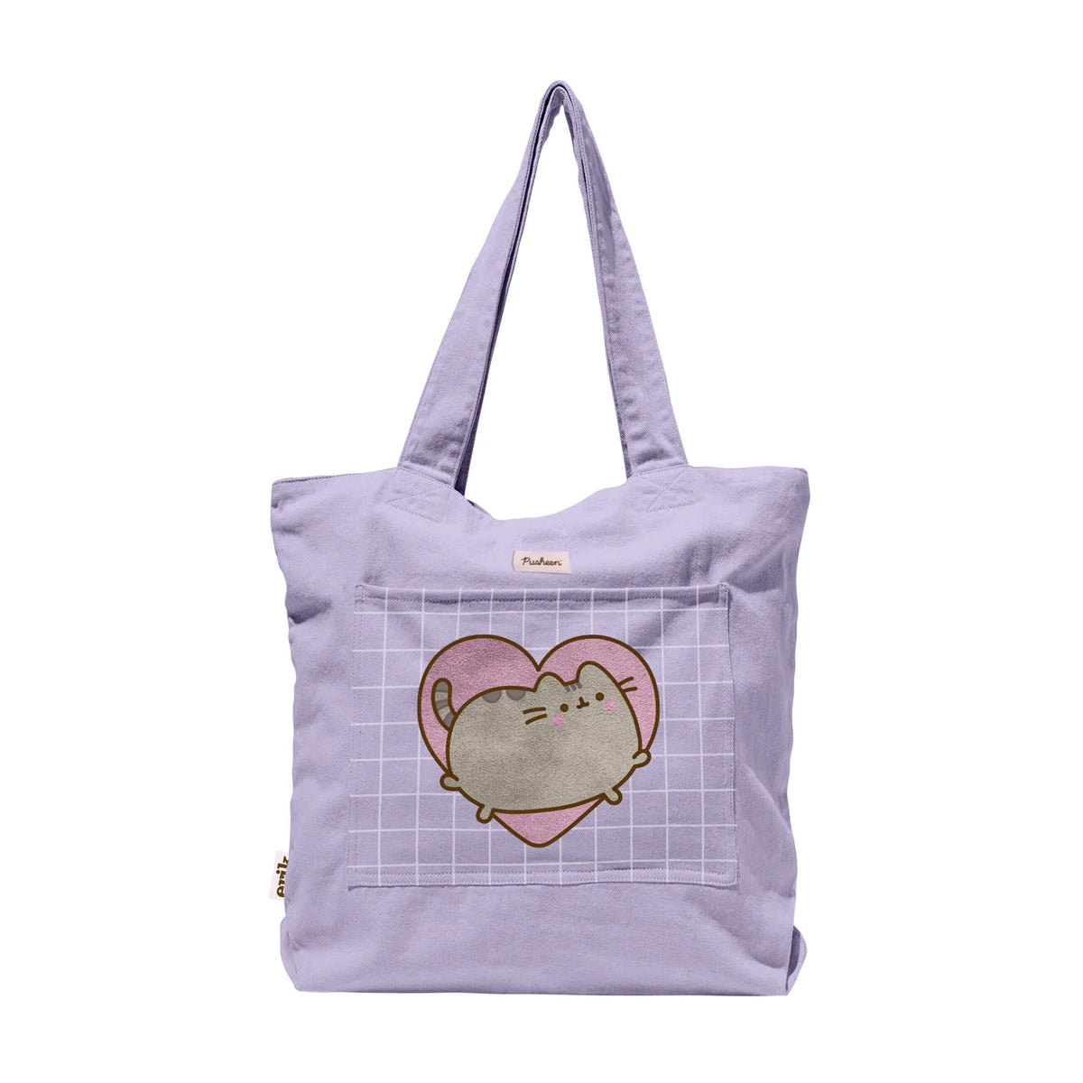 💜🐱 Pusheen – Love – Tote Bag Premium – Sac cabas violet 🐱💜