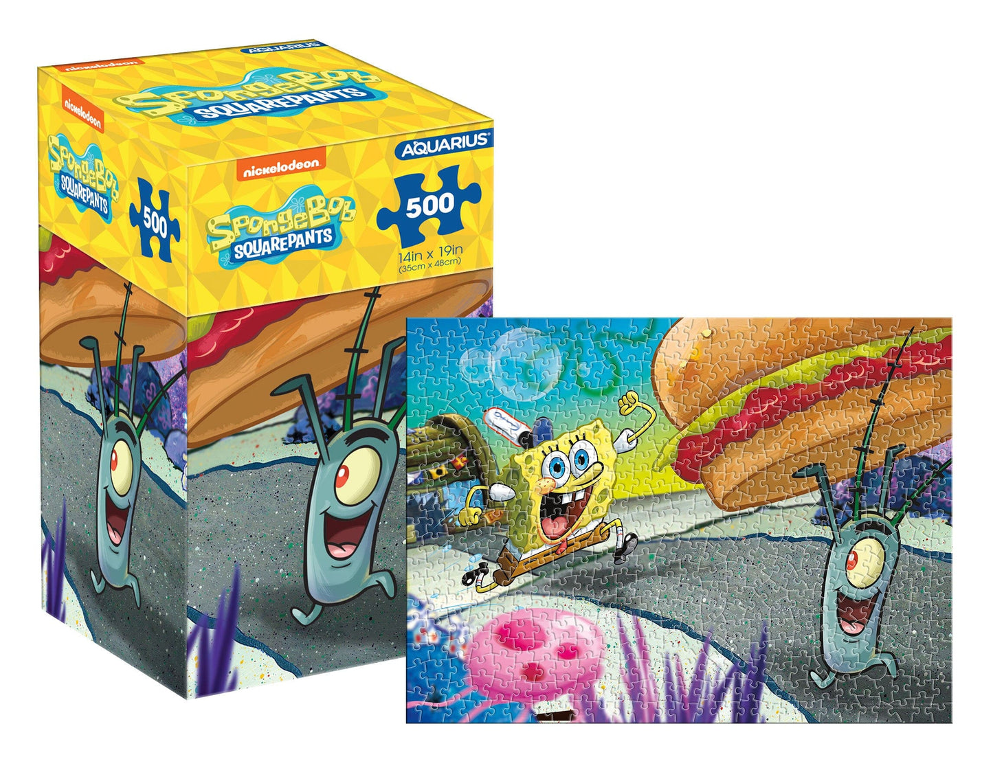 🧩 Puzzle Collector – Bob l’éponge – Plankton – Puzzle 500 pièces – 35 x 48 cm 🍍🌊
