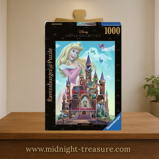 Puzzle Disney Castle Collection – Aurora – 1000 pièces – Ravensburger. Château magique de la Belle au Bois Dormant dans un style enchanteur. Une pièce parfaite pour les fans de princesses Disney.