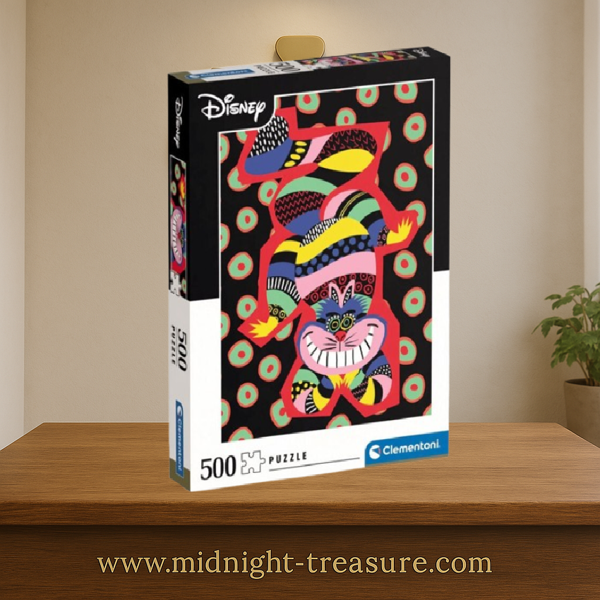 Puzzle Disney – Chat du Cheshire – 500 pièces – 36 x 49 cm – Clementoni. Design artistique et coloré inspiré d’Alice au Pays des Merveilles. Un puzzle unique pour les fans de Disney et d’univers fantastiques.

