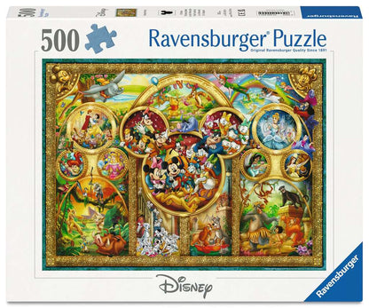 🧩🏰 Puzzle Collector – Disney – Famille Disney – Puzzle 500 pièces – 49 x 36 cm 🐭✨