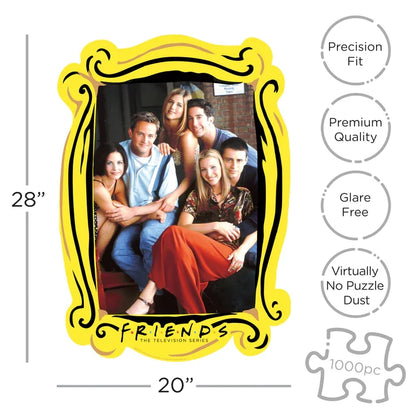 🧩 Puzzle Découpé – Friends – Le groupe dans le cadre iconique – 1000 pièces – 51 x 71 cm ☕💛