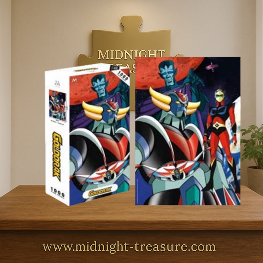 Puzzle Goldorak â Grendizer â 1000 piĂšces â 48 x 68 cm â Poster inclus. Illustration rĂ©tro de Goldorak et des personnages emblĂ©matiques de la sĂ©rie. Puzzle collector officiel.