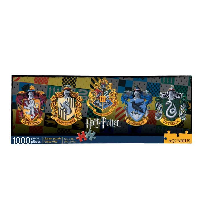 🧩 Puzzle Panorama – Harry Potter – Slim Crests – Les 4 maisons de Poudlard – 1000 pièces – 30 x 91 cm 🏰✨