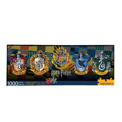 🧩 Puzzle Panorama – Harry Potter – Slim Crests – Les 4 maisons de Poudlard – 1000 pièces – 30 x 91 cm 🏰✨