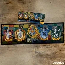 🧩 Puzzle Panorama – Harry Potter – Slim Crests – Les 4 maisons de Poudlard – 1000 pièces – 30 x 91 cm 🏰✨
