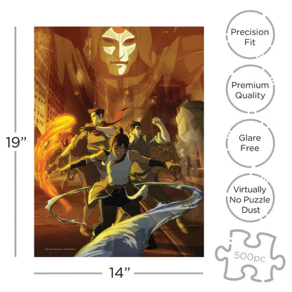 🧩 Puzzle Collector – La Légende de Korra – Korra face à Amon – Puzzle 500 pièces – 35 x 48 cm 🌊🔥