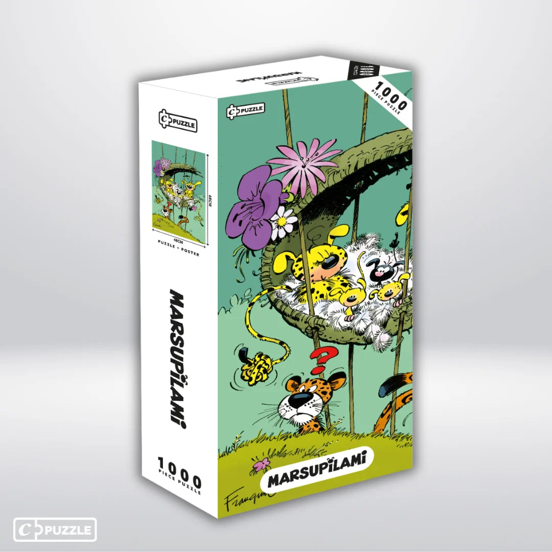 🧩🐾 Puzzle Collector – Marsupilami – Poster + Puzzle 1000 pièces – 48 x 68 cm 🌴💛