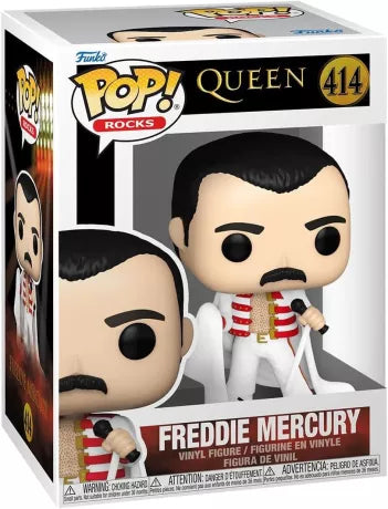 👑🎤 Funko Pop! Rocks N°414 – Freddie Mercury with Cape (Freddie Mercury avec cape) – Queen 🎤👑
