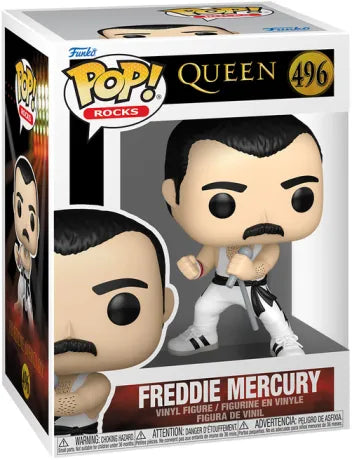 🎤👑 Funko Pop! Rocks N°496 – Freddie Mercury (White Singlet) – Queen 👑🎤
