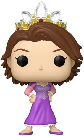 Funko Pop! Tangled – Raiponce (N°1641). Figurine avec couronne et robe violette.