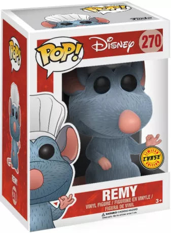 🐭👨‍🍳 Funko Pop! Disney N°270 – Remy – Chase Flocked (Floqué) – Ratatouille 👨‍🍳🐭