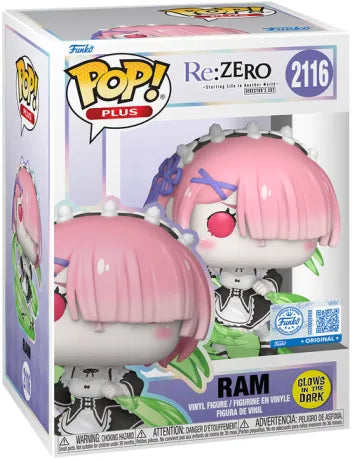 🌪️💗 Funko Pop! Plus N°2116 – Ram (Wind Magic) (Glow in the Dark) – Re:ZERO − Starting Life in Another World (Re:ZERO – Re:vivre dans un autre monde à partir de zéro) 💗🌪️
