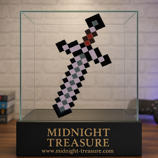 Réplique Minecraft – Épée du Nether – 51 cm – Plastique – Licence Officielle. Réplique pixelisée fidèle au jeu, idéale pour les fans de Minecraft et les collectionneurs.