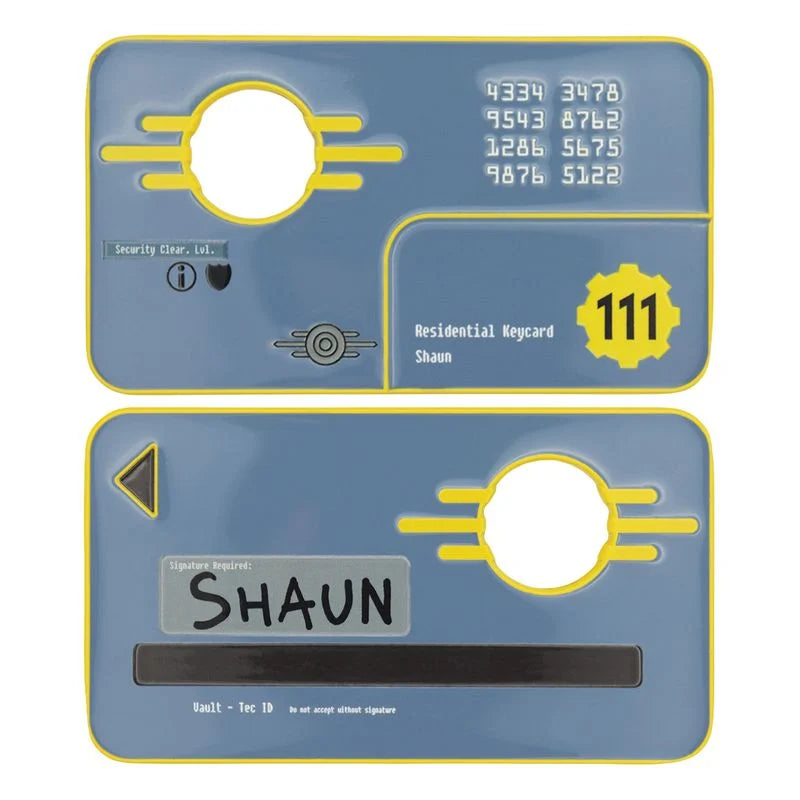 🗝️☢️ Réplique Vault 111 Security Keycard – Shaun – Fallout 4 – Édition Limitée ☢️🗝️