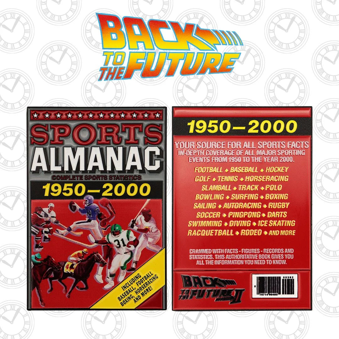 ⏱️📕 Retour vers le futur II – Sports Almanac – Lingot de collection – Édition limitée à 2 015 exemplaires 📕⏱️
