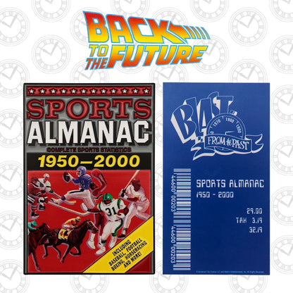 ⏱️📕 Retour vers le futur II – Sports Almanac – Lingot de collection – Édition limitée à 2 015 exemplaires 📕⏱️