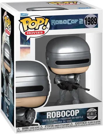 🤖🔫 Funko Pop! Movies N°1989 – RoboCop (Metallic) – RoboCop 2 🔫🤖