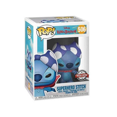 🦸‍♂️🌺 Funko Pop! Disney N°506 – Superhero Stitch (Stitch Super-héros) – Lilo & Stitch – Special Edition 🌺🦸‍♂️