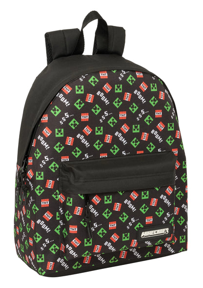 🎒⛏️ Sac à Dos Minecraft – Creeper & TNT – 42 x 33 x 15 cm 💥🟩