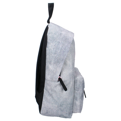 Sac à dos Hello Kitty & Friends – Courageous Crew – 26 cm – Sanrio. Hello Kitty, My Melody et Kuromi sur fond gris effet denim. Un sac adorable parfait pour les fans de l’univers kawaii.