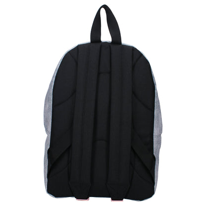 Sac à dos Hello Kitty & Friends – Courageous Crew – 26 cm – Sanrio. Hello Kitty, My Melody et Kuromi sur fond gris effet denim. Un sac adorable parfait pour les fans de l’univers kawaii.