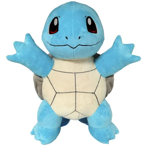 Sac à dos peluche Pokémon – Carapuce – 35 cm. Peluche douce avec carapace brodée, bretelles réglables bleu clair et fermeture zippée arrière. Accessoire mignon et pratique pour les fans de Pokémon.