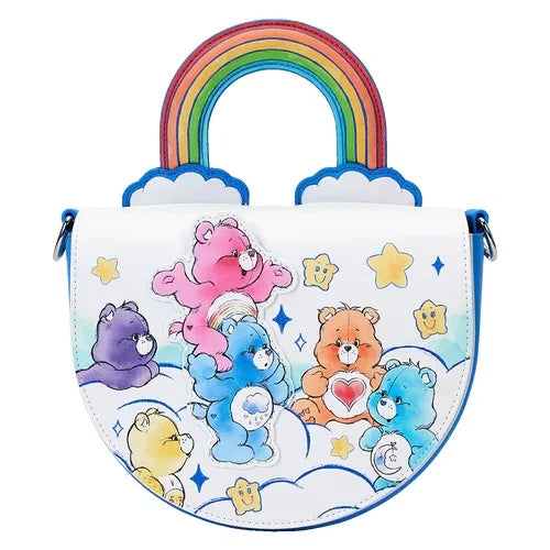 🌈💙 Sac Bandoulière Loungefly – Care Bears (Bisounours) – Arc-en-ciel 💙🌈