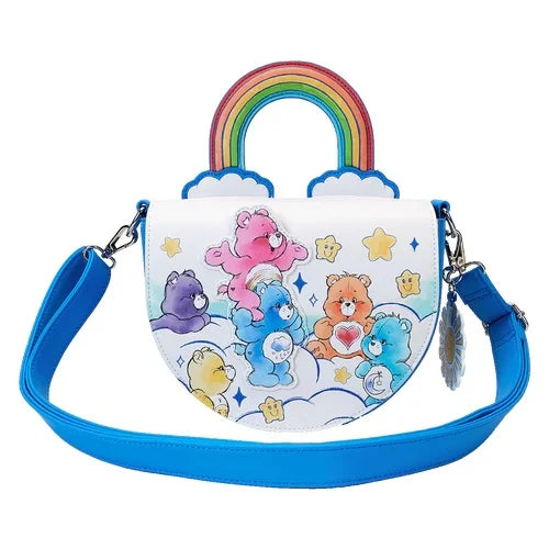 🌈💙 Sac Bandoulière Loungefly – Care Bears (Bisounours) – Arc-en-ciel 💙🌈