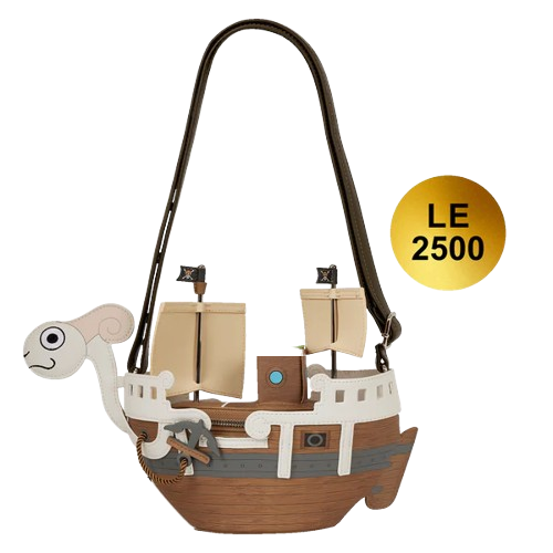 Sac crossbody Loungefly – One Piece – Vogue Merry – SDCC Exclusive – 24 x 17,7 x 13,9 cm. Sac en forme du navire Going Merry avec détails brodés et appliqués. Un collector rare pour tous les fans de One Piece.

