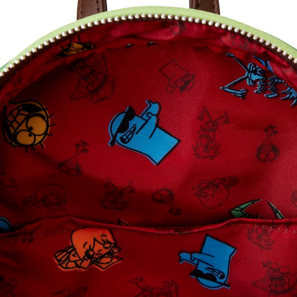 Pack Loungefly Foster’s Home for Imaginary Friends – Sac à dos 23x27x11 cm + portefeuille 12x10 cm. Ensemble collector coloré inspiré de la série Cartoon Network, avec Mac, Bloo et la maison Foster.

