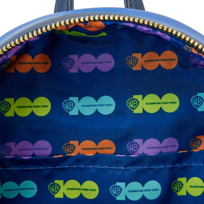 Sac à dos Loungefly Looney Tunes x Scooby-Doo – Warner 100e Anniversaire – 23 x 27 x 11 cm. Design crossover avec la Mystery Machine, fond phosphorescent et doublure spéciale. Collector et fun.

