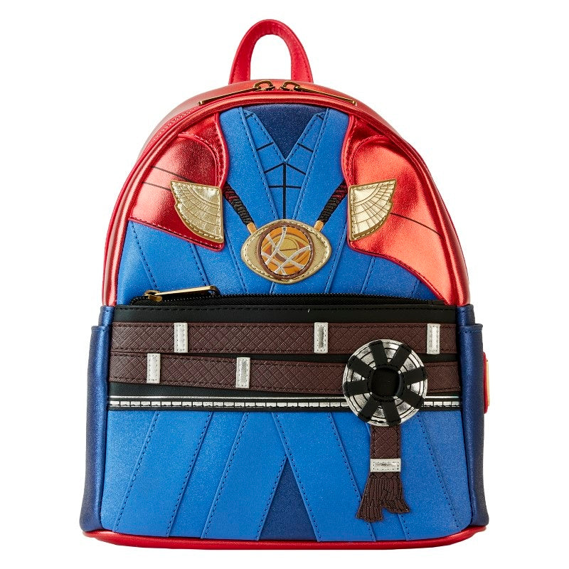 Sac à dos Loungefly – Marvel – Doctor Strange – Infinity Saga – 23 x 27 x 11 cm. Design fidèle au costume de Strange, détails brodés et doublure mystique. Idéal pour les fans du MCU.

