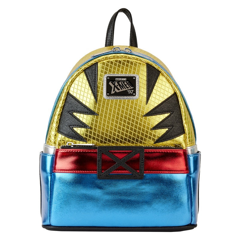 Sac Loungefly X-Men ’97 – Wolverine – 23 x 27 x 11 cm. Design inspiré du costume jaune et bleu avec détails métalliques. Parfait pour les fans de Marvel et de la série animée culte.

