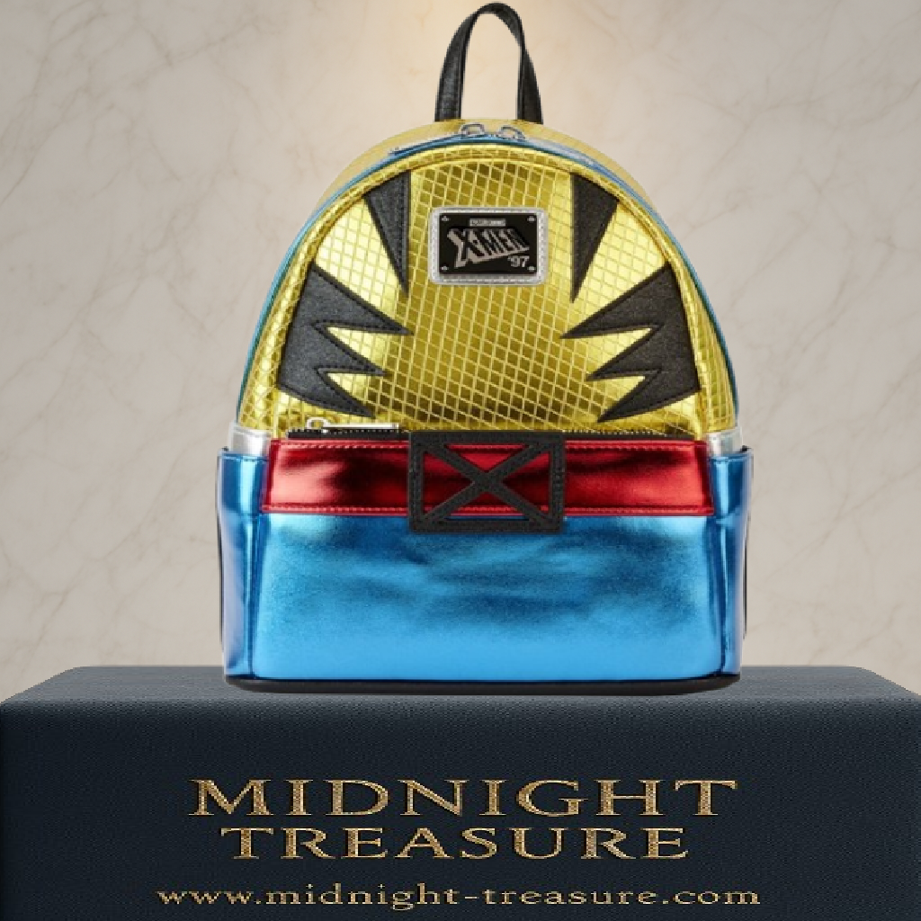 Sac Loungefly X-Men ’97 – Wolverine – 23 x 27 x 11 cm. Design inspiré du costume jaune et bleu avec détails métalliques. Parfait pour les fans de Marvel et de la série animée culte.

