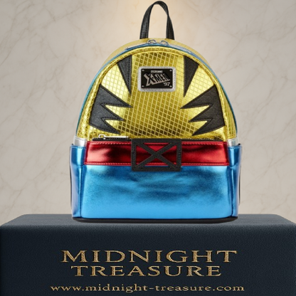 Sac Loungefly X-Men ’97 – Wolverine – 23 x 27 x 11 cm. Design inspiré du costume jaune et bleu avec détails métalliques. Parfait pour les fans de Marvel et de la série animée culte.

