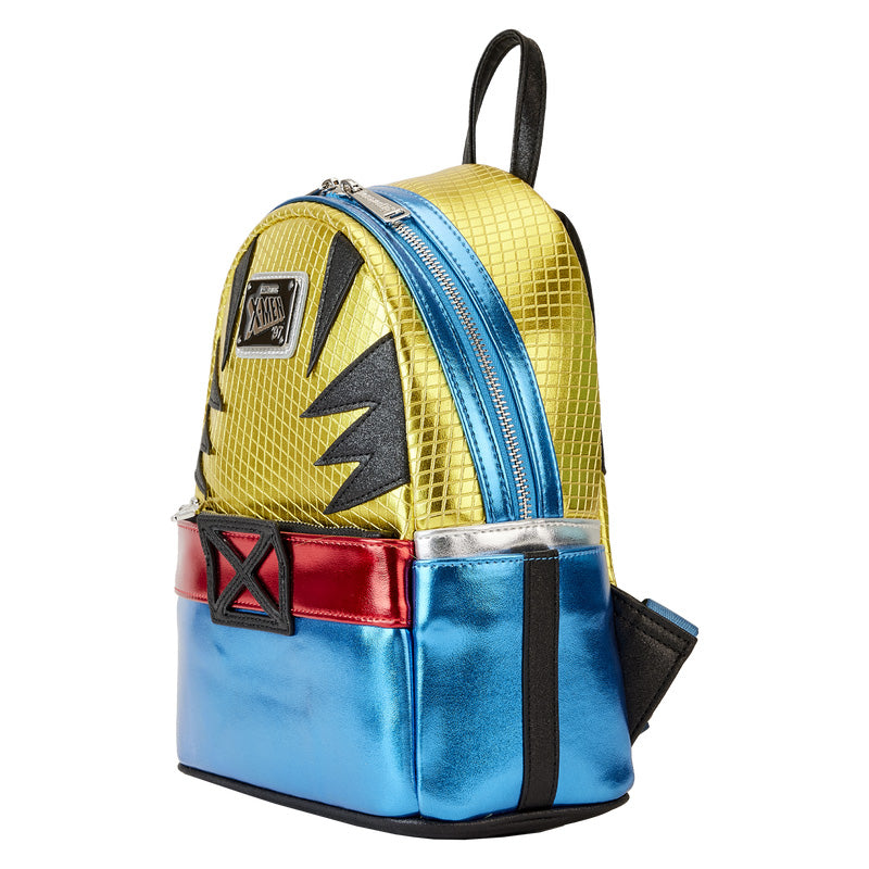 Sac Loungefly X-Men ’97 – Wolverine – 23 x 27 x 11 cm. Design inspiré du costume jaune et bleu avec détails métalliques. Parfait pour les fans de Marvel et de la série animée culte.

