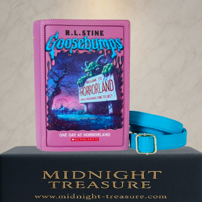 👜📘 Sac à Main Loungefly – Goosebumps / Chair de Poule – One Day at Horrorland – Glow in the Dark 🌌👻
