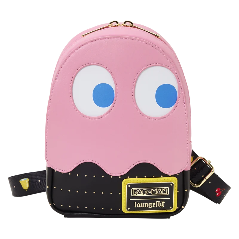 👻🩷 Sac Sling Bandoulière Loungefly – PAC-MAN – Pinky Ghost  15 x 22 x 5 cm🩷👻