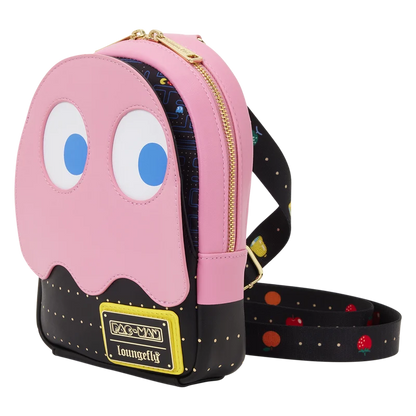 👻🩷 Sac Sling Bandoulière Loungefly – PAC-MAN – Pinky Ghost  15 x 22 x 5 cm🩷👻