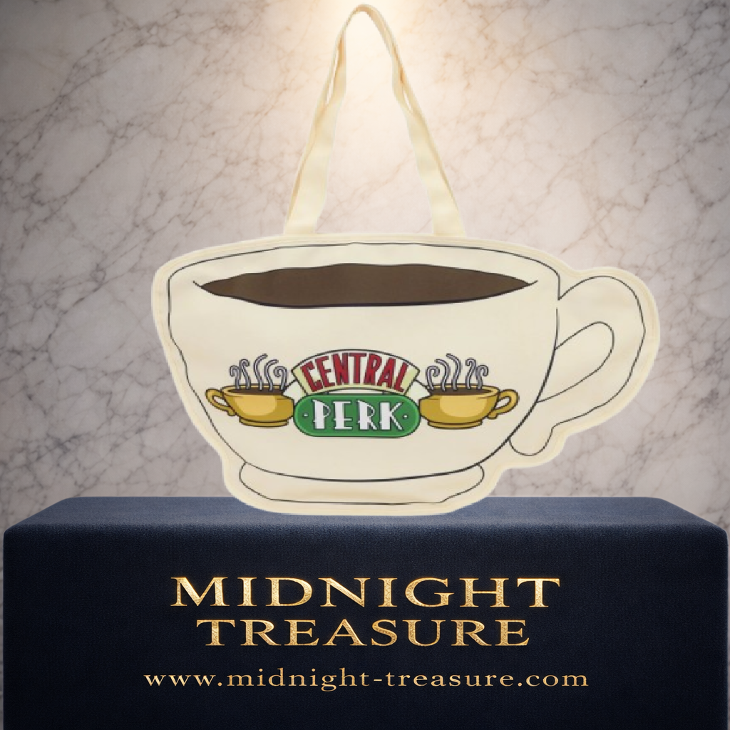 Sac tote bag Loungefly Central Perk Friends – 46 x 47 x 8 cm. Grand sac en forme de tasse avec logo Central Perk inspiré de la série Friends.