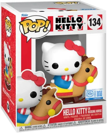 🎠🐱 Funko Pop! Hello Kitty N°134 – Hello Kitty on Rocking Horse (Hello Kitty sur cheval à bascule) – Sanrio 🐱🎠 PRODUIT RESCAPÉ
