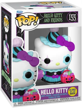 🎃🤡 Funko Pop! Animation N°155 – Hello Kitty Spooky (Hello Kitty Clown d’Halloween) – Hello Kitty and Friends – Glow in the Dark 🤡🎃